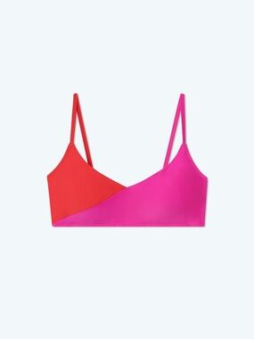 NWT Summersalt Marina Bikini Top - Hibiscus & Grapefruit -  Size 6